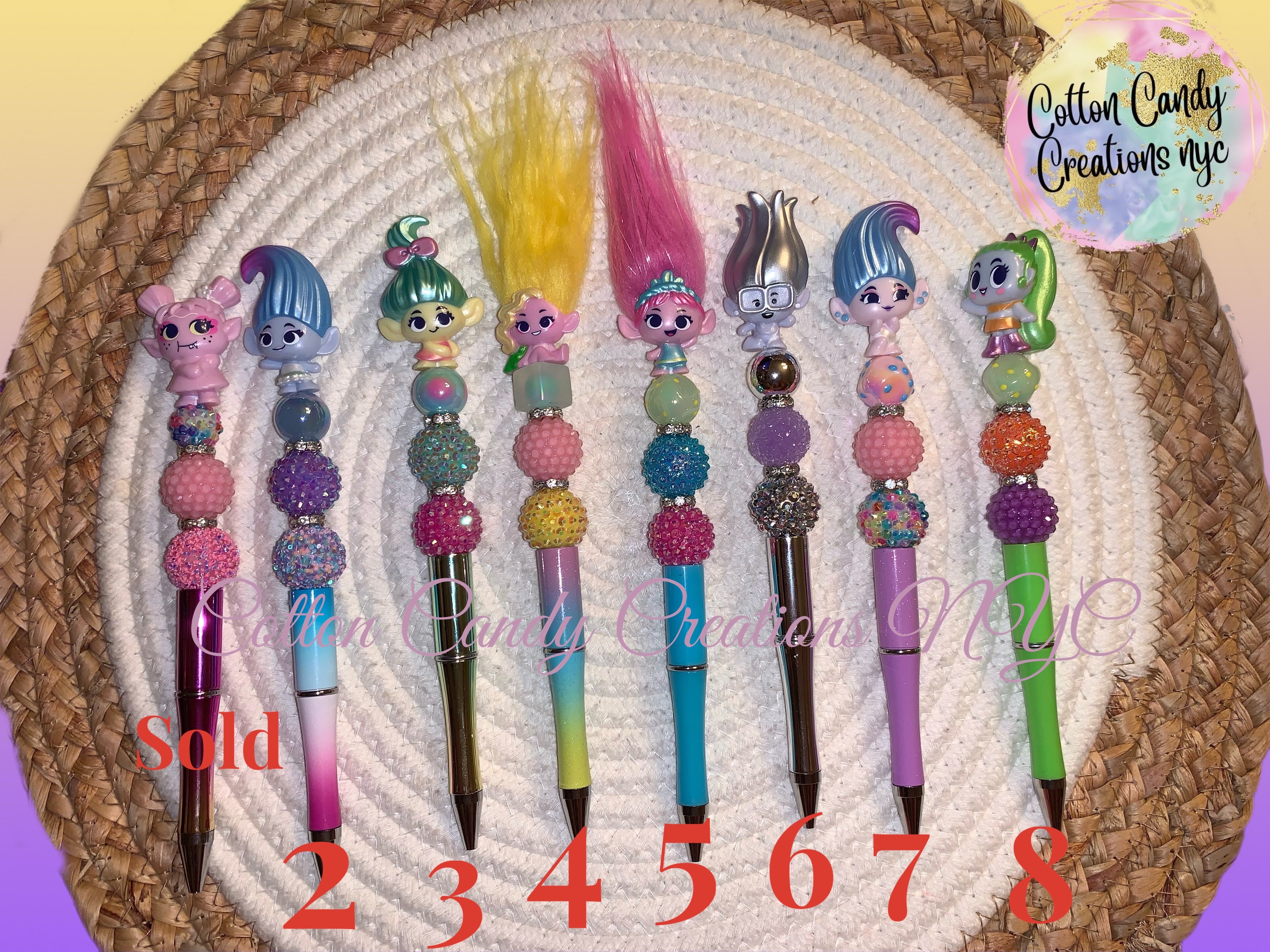 PRE MADE Trolls Pens