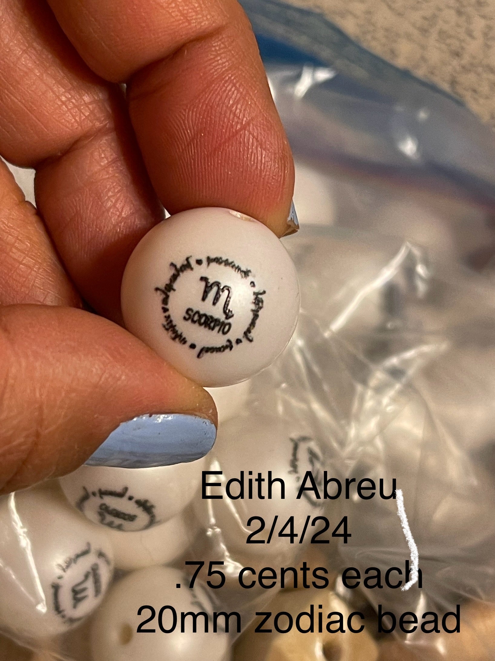 Zodiac 20mm bead