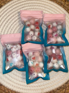 Sugar Heart Beads 16mm (10 Random colors)