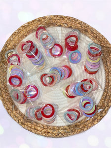 Open Acrylic Circle & Hearts Sample Bag