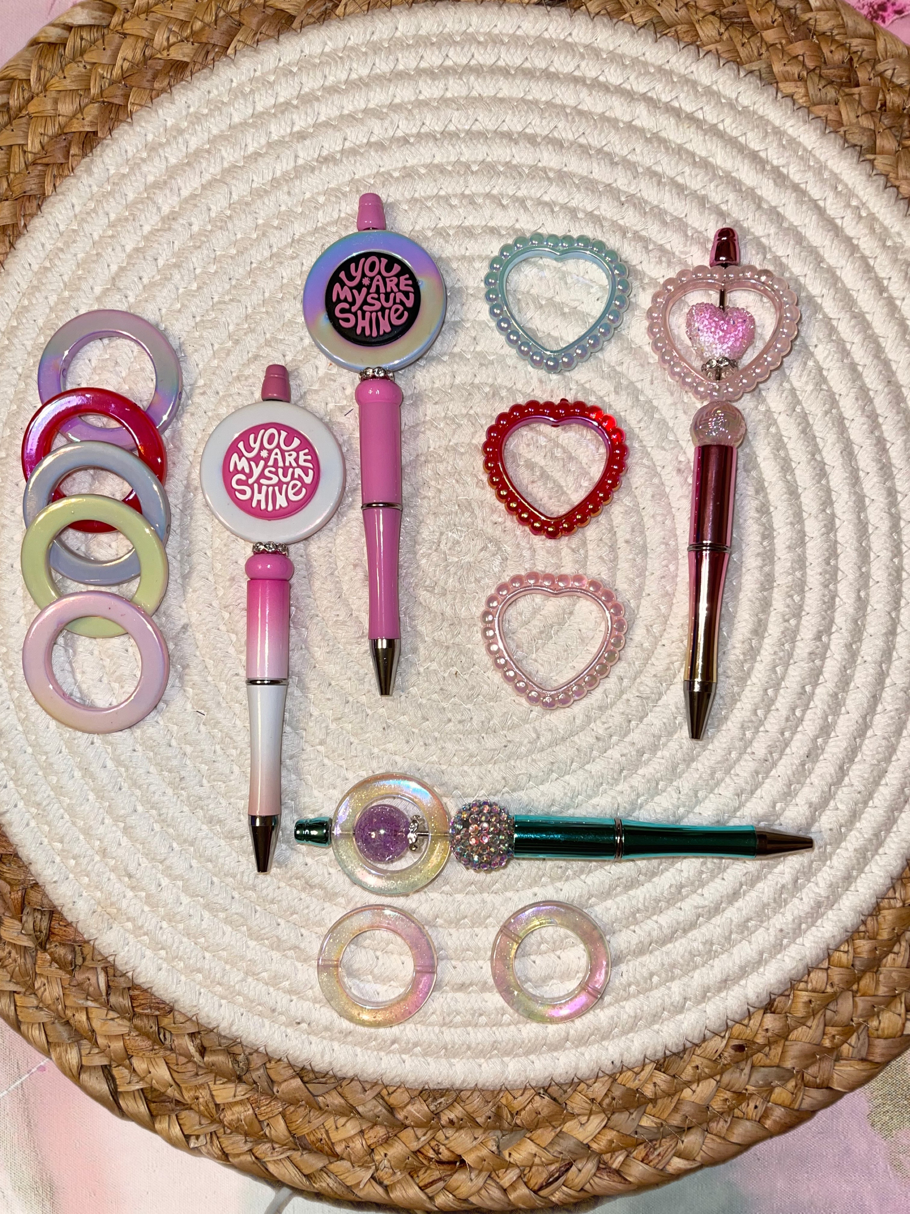 Open Acrylic Circle & Hearts Sample Bag